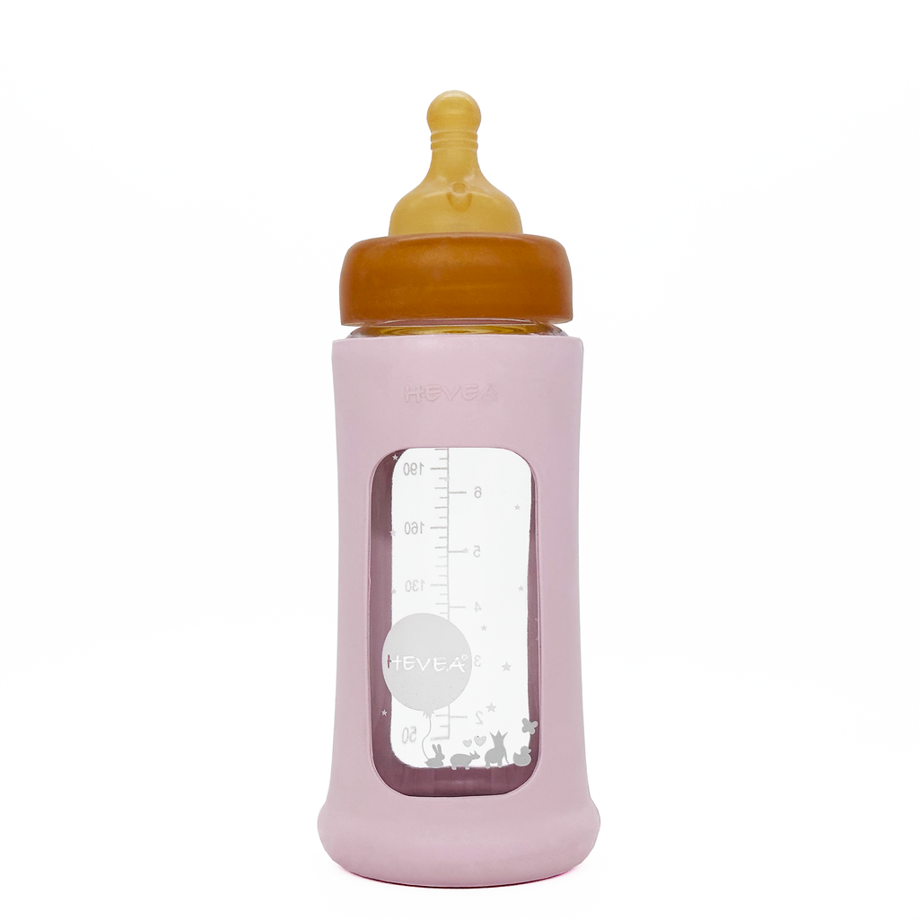 Wide Neck Baby Glass Bottle with Sleeve 250ml Single-Pack