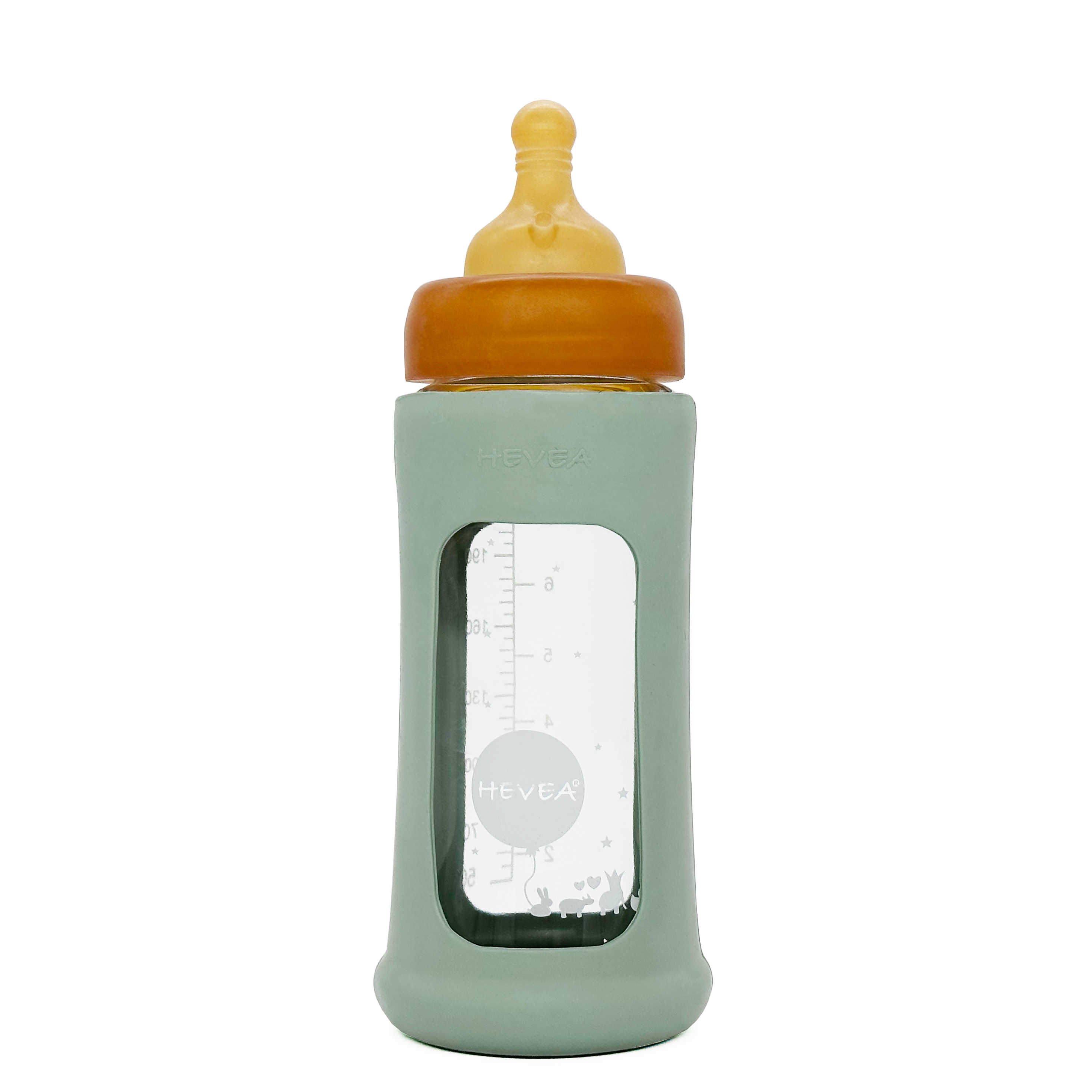 Wide Neck Baby Glass Bottle with Sleeve 250ml Single-Pack