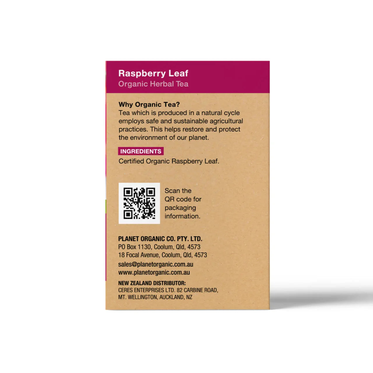 Raspberry Leaf Herbal Tea Bags (25pk)