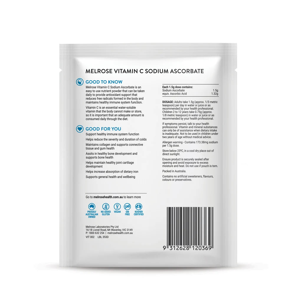 Vitamin C Sodium Ascorbate (125g)